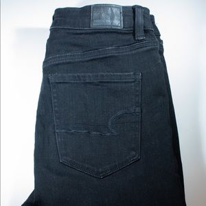 American Eagle Black High Waisted Denim Jeggings